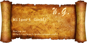 Wilpert Godó névjegykártya